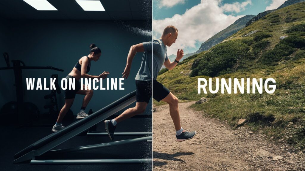 walk on incline vs running